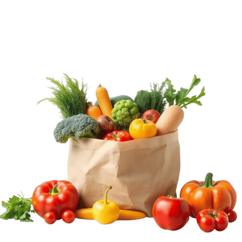 Fresh vegetables and fruits
